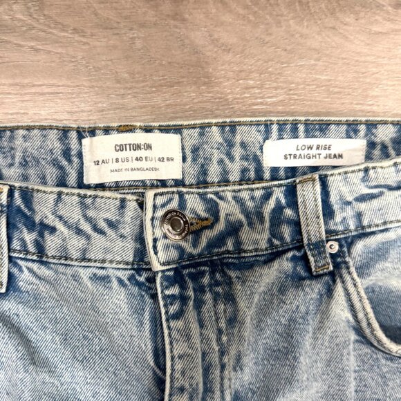Cotton On Women Low Rise Straight Women Jeans Size 8 - Picture 3 of 5